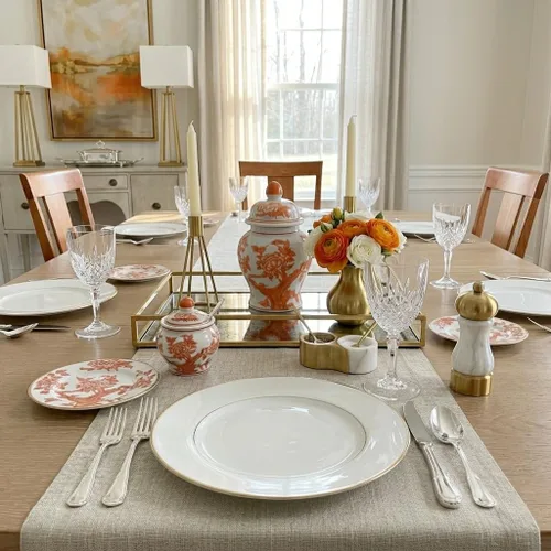 Miniatura 5 de Galt International Tarro de jengibre de cerámica de 8 pulgadas con tapa, tarro de porcelana de estilo clásico chino para almacenamiento de té