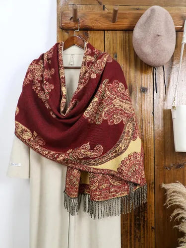 Miniatura 69 de iCuviy Bufanda grande de moda para invierno, chales y envolturas para mujer, extra suave, sensación de cachemira, bufandas frías para mujer