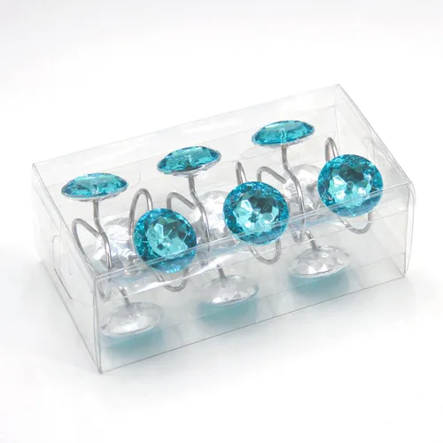 Miniatura 6 de Gibelle Ganchos para cortina de ducha, anillos de cortina de ducha en forma de diamante, ganchos para cortinero de baño, diamantes de imitación