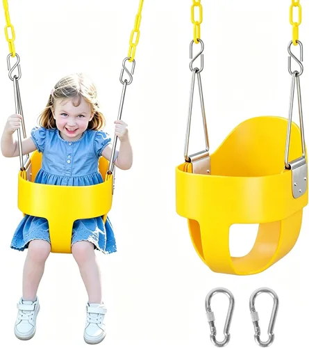 Miniatura 11 de Decorlife Asientos para columpios para exteriores con cadena resistente a la oxidación de 66 pulgadas, accesorios de repuesto para asientos Azul