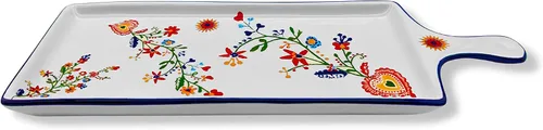 Miniatura 4 de Cerámica portuguesa Alcobaça Tabla de servir queso de cerámica floral