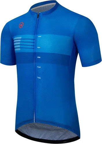 Miniatura 44 de GCRFL Maillot de ciclismo para hombre con 3+1 bolsillos con cremallera manga corta ciclismo ciclismo camiseta de ciclismo transpirable tela de malla