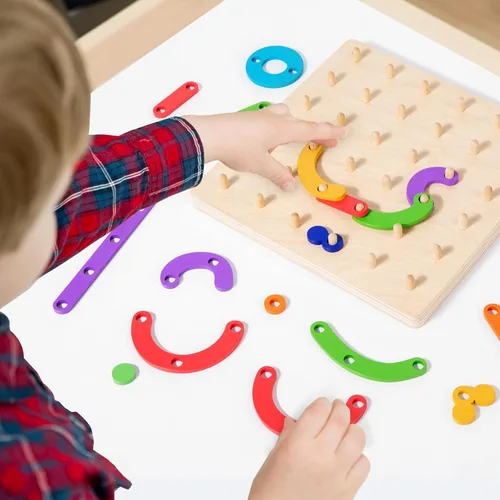 Miniatura 2 de Juguete educativo de madera con letras árabes Ayuda a los niños a cultivar alfabetización de letras árabes, habilidades motoras finas