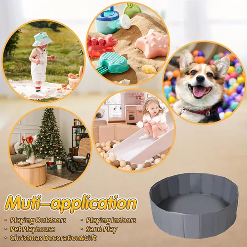 Miniatura 4 de Pozo de pelotas para bebés, bebés, perros, gatos, niños pequeños, tienda de campaña plegable, corralito de juegos con bolsa de almacenamiento