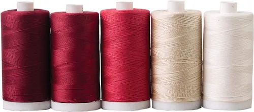 Miniatura 7 de Connecting Threads Juego de hilos 100% algodón, carretes de 1200 yardas (juego de 5 - Conservas de bayas)