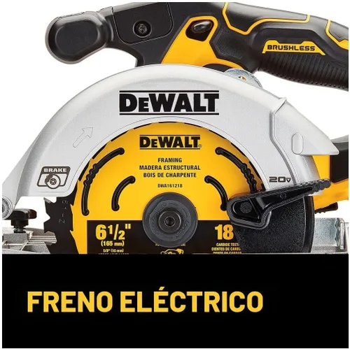 Miniatura 5 de DEWALT Sierra circular inalámbrica sin escobillas de 20 V MAX* 6-1/2 pulgadas, solo herramienta (DCS565B)