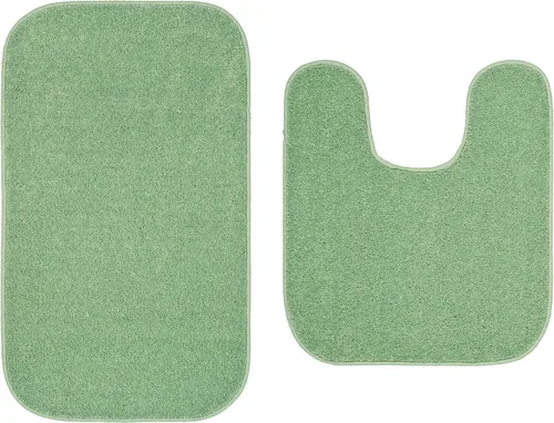 Miniatura 99 de Garland Rug Gramercy - Alfombra de baño rectangular lavable de polipropileno de felpa de 20 x 34 pulgadas, color azul lavabo, suave, absorbente