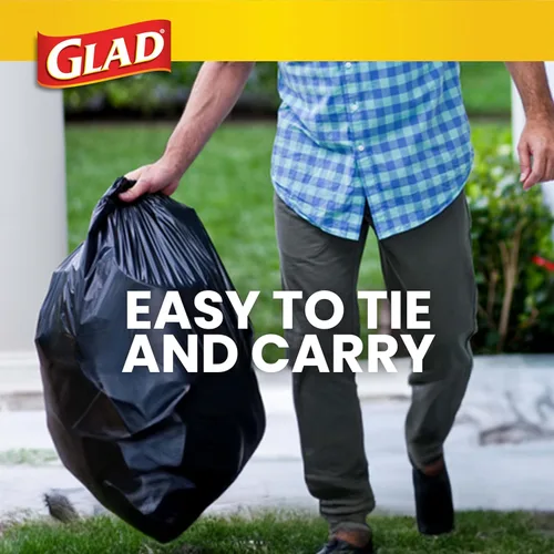 Miniatura 3 de Glad Bolsas de basura, fuertes bolsas de basura grandes de amarre rápido, 30 galones, 21 unidades (el paquete puede variar)
