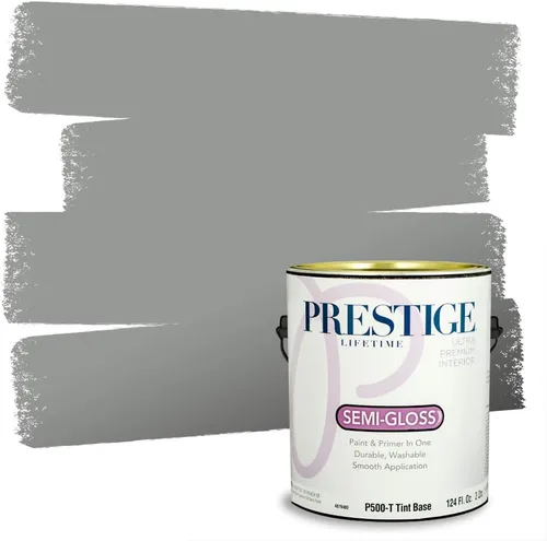 Miniatura 164 de PRESTIGE Paints - Pintura interior e imprimación en uno, 1 galón, cáscara de huevo, pimienta envejecida