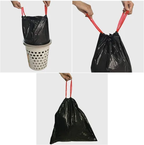 Miniatura 3 de Bolsas de basura negras con cordón de 7 galones, bolsas de basura, 210