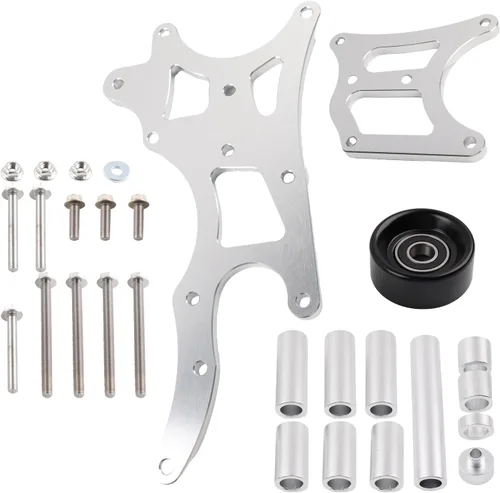 Miniatura 11 de Kit de Soporte de Compresor AC R4 de Intercambio LS con Tensor Compatible con LSX, LS2 LS3 LS6 LQ4 LQ9 L92 L99 Camiones/SUV Vortec GM R4 Compresor