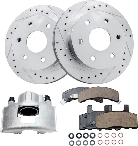 Miniatura 40 de Detroit Axle - Rotores de freno de disco delantero + pinza de freno lateral del pasajero de repuesto para Honda Odyssey Acura MDX, juego de 3 piezas