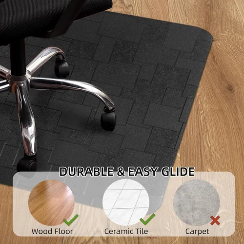 Miniatura 5 de Tapete para silla de oficina para suelo duro, 48 x 36 pulgadas, tapete para silla de computadora, protector de suelo de escritorio multiusos