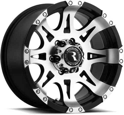 Raceline Wheels 982 RAPTOR - Espejo de rueda color negro, 17 x 9 pulgadas, 6 x 139.7, patrón de perno de 0.000 in de compensación/(5 pulgadas B/S) 8