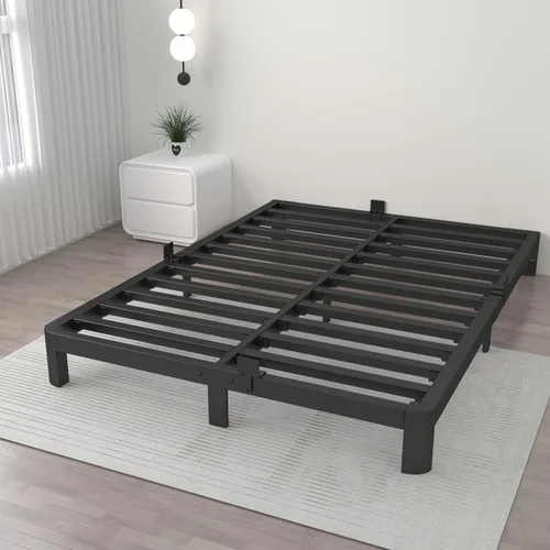 Miniatura 8 de ITIMIDI Marcos de Cama de Tamaño Individual de 10 Pulgadas, Cama con Plataforma con Juntas Metálicas, Marco de Cama Metálico Sin Somier Necesario