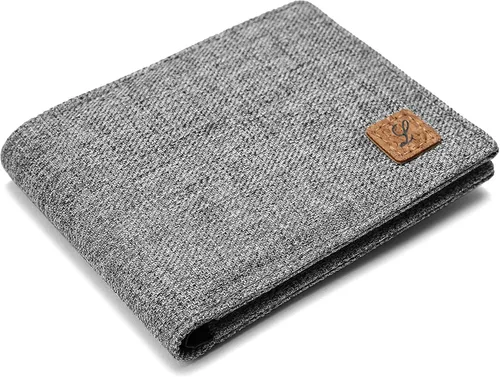 Miniatura 5 de Lanyani Carteras RFID plegables simples Sack - gris claro Minimalista