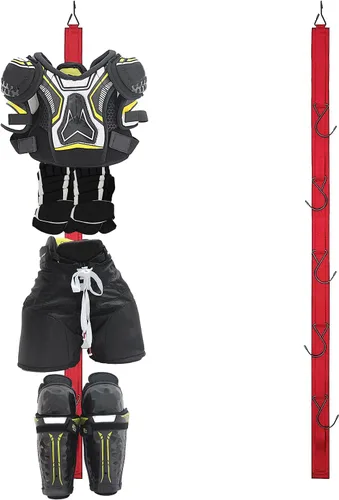 Colgador de hockey JYSILIYH portátil para colgar en seco, regalos de hockey para el hogar y al aire libre, uso en patinaje sobre hielo, fútbol, Rojo