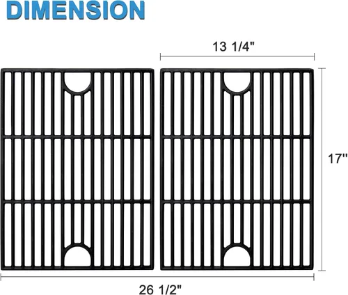 Miniatura 3 de Piezas de repuesto para parrilla Nexgrill 720-0830H, 720-0830D, bandeja de grasa ajustable de 24 a 27 pulgadas, rejillas de hierro fundido de 17