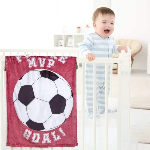 Miniatura 6 de SUKOON Manta de Hitos Mensuales para Bebé Niño/Niña Tema de Baloncesto Incluye Marco y Babero Grande 47"x40" Manta de Meses Personalizada