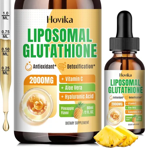 Suplemento de glutatión liposomal de 2000 mg, gotas de glutatión líquido con vitamina C, antioxidantes maestros para el sistema inmunológico,