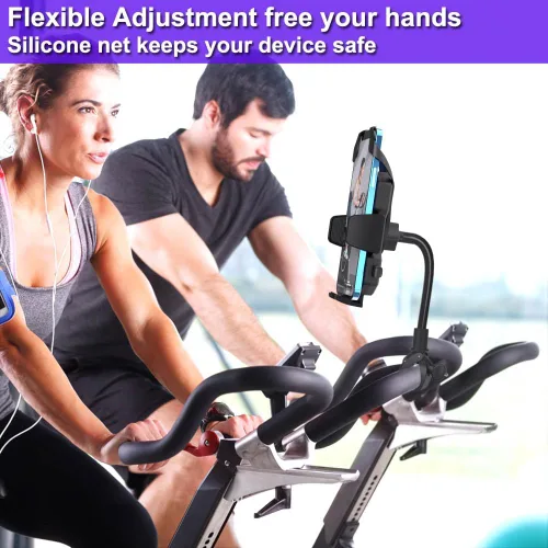 Miniatura 2 de Soporte de teléfono para bicicleta Peloton - Soporte universal Goosencek para bicicleta giratoria, bicicleta de ejercicio interior, soporte