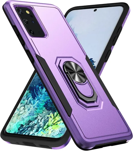 Miniatura 10 de Funda para Samsung Galaxy S20 Plus con soporte, anillo magnético de armadura, resistente funda protectora de grado militar a prueba de golpes