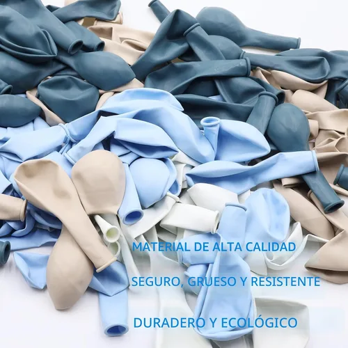 Miniatura 3 de Kit de Guirnalda de Globos Azul Polvoriento - 167 piezas Kit de Arco de Globos con Globos Azul Polvoriento, Blanco Arena, Blancos - Perfecto
