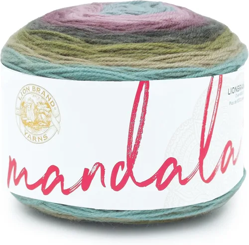 Miniatura 61 de Lion Brand Yarn, Mandala DK - Ovillo ligero para tejer, ganchillo y manualidades, Andorian, 1 paquete, fibra acrílica auto-rayada para mantas