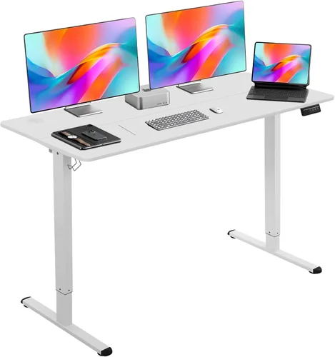 Miniatura 10 de BLKMTY Escritorio eléctrico de pie de 24 x 47 pulgadas, altura ajustable, escritorio para computadora para oficina en casa, soporte ergonómico