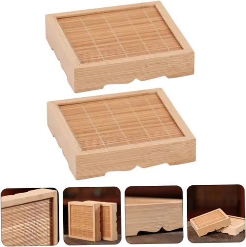 Miniatura 9 de IMIKEYA 4 piezas de base de bonsái de esquina para el hogar, tetera, estilo de mesa, tanque, soportes de patio, jarrón, muebles para estante