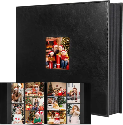 Miniatura 12 de Aevdor Álbum de fotos de 1000 bolsillos de 4 x 6 pulgadas, cubierta de lino de gran capacidad, álbumes de fotos familiares para bodas, con capacidad
