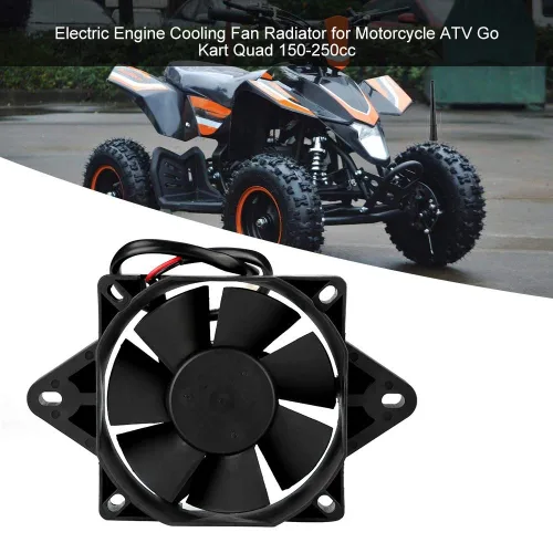 Miniatura 2 de Acouto Ventilador de radiador de motocicleta Ventilador de refrigeración de motor eléctrico 12V ATV Ventilador de refrigeración Radiador universal