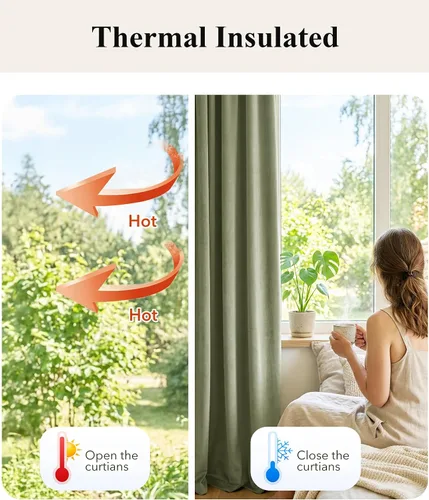 Miniatura 260 de StangH Cortinas de Terciopelo Verde Esmeralda de 96 Pulgadas - Cortinas Opacas de Terciopelo de Lujo Súper Suaves, Elegante Cobertura de Ventana