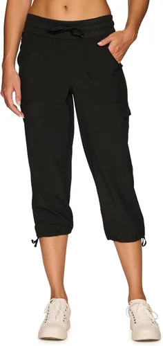 RBX - Pantalón capri deportivo con cordón,ligero, con bolsillos y estilo cargo, para mujer