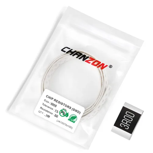 Miniatura 147 de Chanzon - 100 piezas de resistencias SMD 0805 0 Ω ohm 1/8W 0.125W ±1% de tolerancia, película gruesa, resistencias de chip SMT, certificadas por Rohs