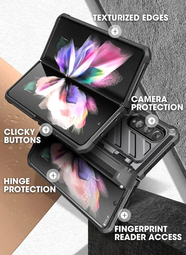 Miniatura 6 de SUPCASE Unicorn Beetle Pro Series - Funda para Samsung Galaxy Z Fold 3 5G (2021), carcasa resistente de doble capa de cuerpo completo con protector