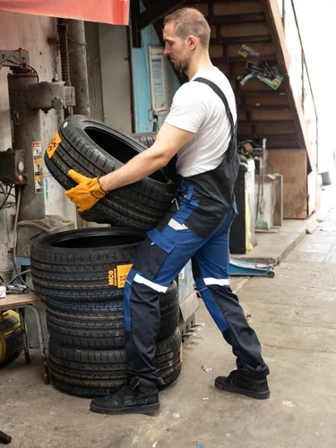 Miniatura 5 de WORK IDEA Men's Bib Overalls for Men Work Overalls Breathable and Workwear with Knee Pad Pockets, WL