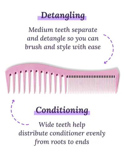 Miniatura 8 de Cepillo desenredante para el cabello para mujeres, cepillo suave para masajear el cuero cabelludo para mujeres con paleta flexible, cepillo