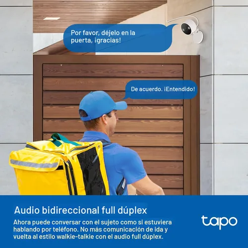 Miniatura 4 de Cámara de seguridad Tapo 2K QHD para interiores/exteriores, Elección del editor PCMag 2024, visión nocturna a color, detección gratuita de Blanco
