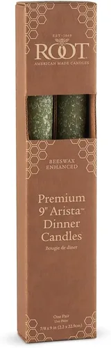 Miniatura 9 de Root Candles Velas rústicas sin perfume de mezcla de cera de abejas sin goteo Timberline Arista de 2 unidades, 9 pulgadas, cera de abeja