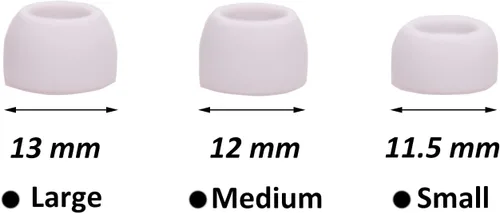 Miniatura 3 de Juego de auriculares de silicona de repuesto para auriculares Samsung Galaxy Buds Pro, 6 pares (blanco)