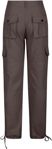 Miniatura 4 de Pantalones cargo ajustados para mujer, casuales, de cintura alta, para trabajo, pantalones largos de cintura alta, rectos, para senderismo, al aire