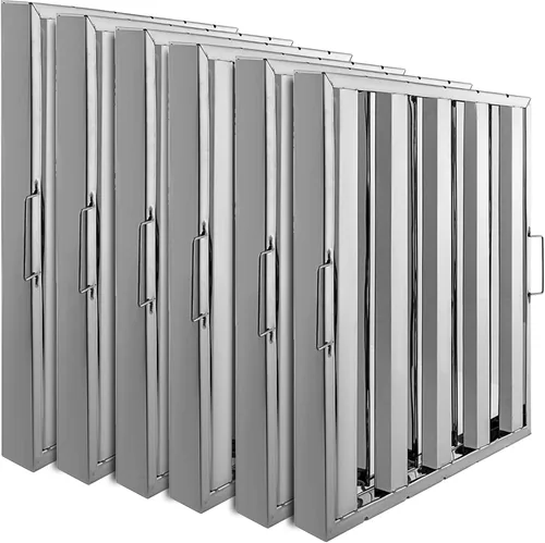 Miniatura 11 de VBENLEM Paquete de 6 filtros de campana de 19.5 pulgadas de ancho x 15.5 pulgadas de alto, filtros de campana comercial de acero inoxidable 430