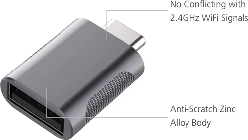 Miniatura 3 de Adaptador USB-C a USB 3.0 (paquete de 2), Thunderbolt 4/3 a USB hembra OTG para MacBook 2025, iPad 2025, Samsung, más dispositivos tipo C Gris