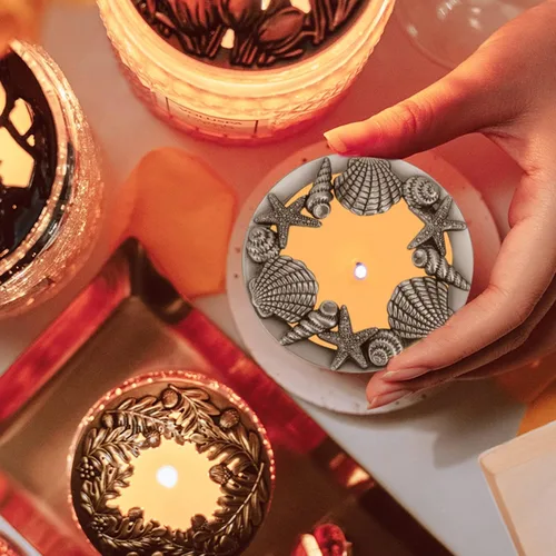 Miniatura 3 de GORGECRAFT Candle Toppers - Cubierta perfumada para velas, tapas de frasco, fundas para regalos, diseño de estrella de mar, accesorios de velas