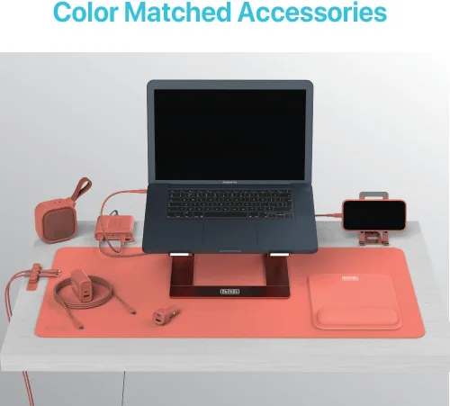 Miniatura 8 de BLACK+DECKER Soporte ergonómico para laptop para escritorio, soporte ergonómico para computadora portátil, compatible con MacBook Notebook, soporte