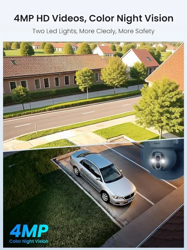 Miniatura 5 de Cámaras solares inalámbricas para exteriores, sin suscripción, ampliables a 10CH, kit de 4 cámaras, sistema de cámaras de seguridad para el hogar