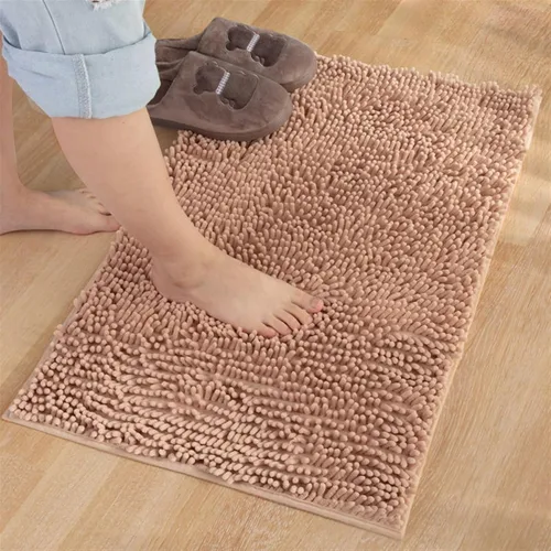 Miniatura 11 de Reyox Tapete de baño de felpilla gruesa, suave, duradero, absorbente de agua, de secado rápido, antideslizante, para cocina, baño, dormitorio, Café