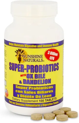 Miniatura 5 de Sunshine Naturals Suplemento Super Probióticos. Mejora la Digestión. 100 Cápsulas