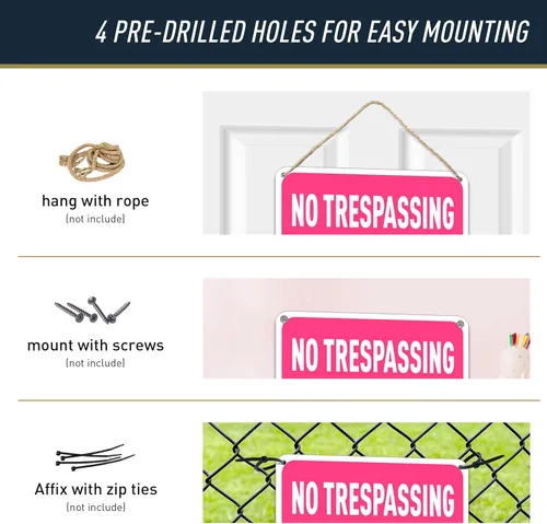 Miniatura 4 de Letrero con texto en inglés «N A Girls» para dormitorio – Divertido letrero de metal con texto en inglés «No Trespassing Girls Only» para decoración